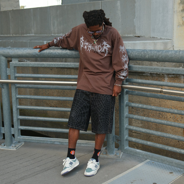 WEBCRAWLER L/S TEE MOCHA