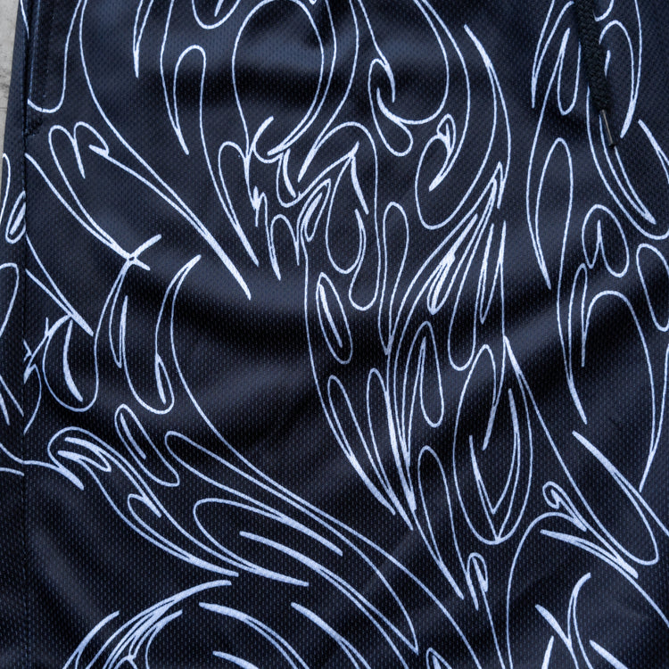 TRIBAL MESH SHORTS BLACK