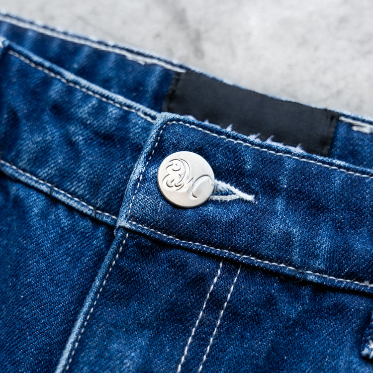 8W FADE BAGGY JORTS BLUE