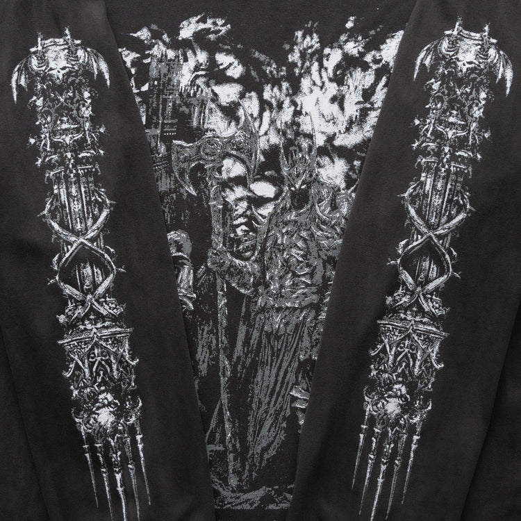 CASTLE KNIGHT L/S TEE VINTAGE BLACK