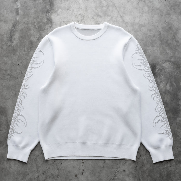 TRIBAL KNITTED SWEATER WHITE