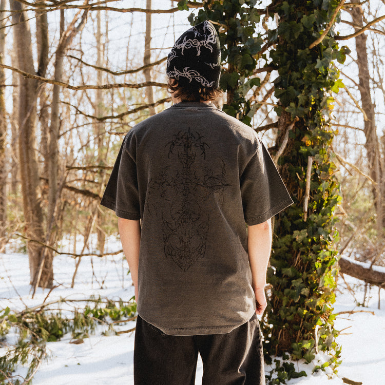 WEB CROSS TEE VINTAGE BLACK