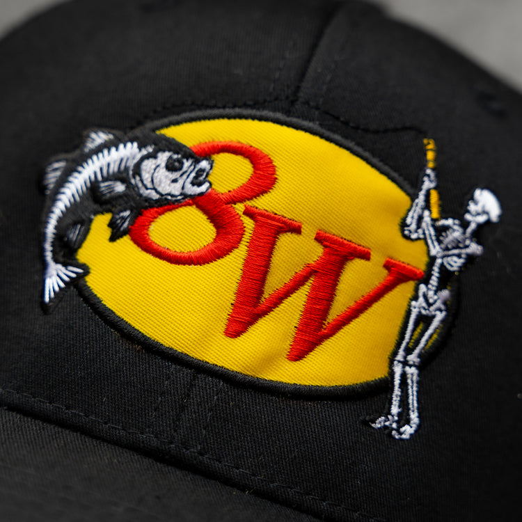 8W BLACK FISHING TRUCKER HAT
