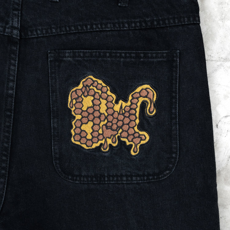 8W BEE BAGGY JORTS BLACK