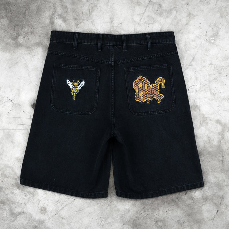 8W BEE BAGGY JORTS BLACK