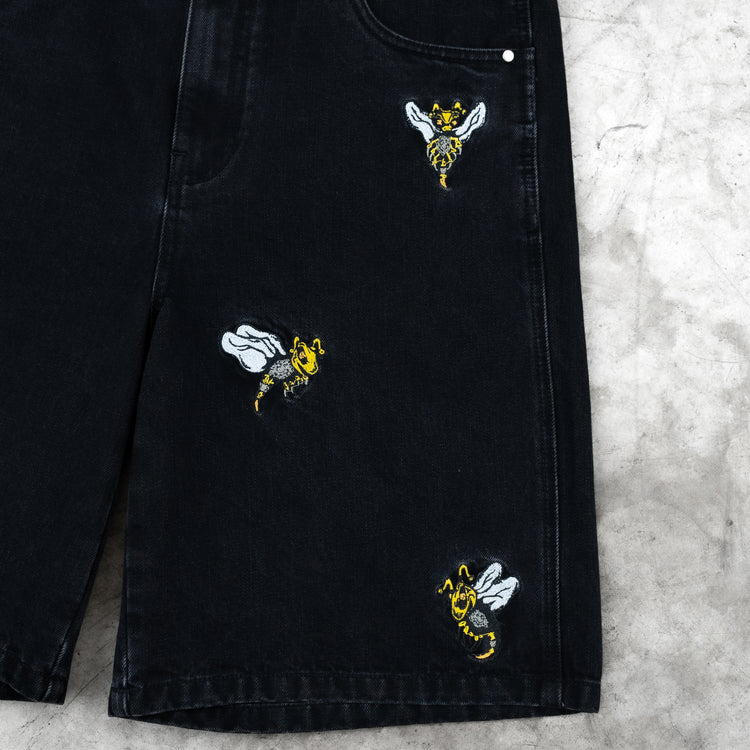 8W BEE BAGGY JORTS BLACK