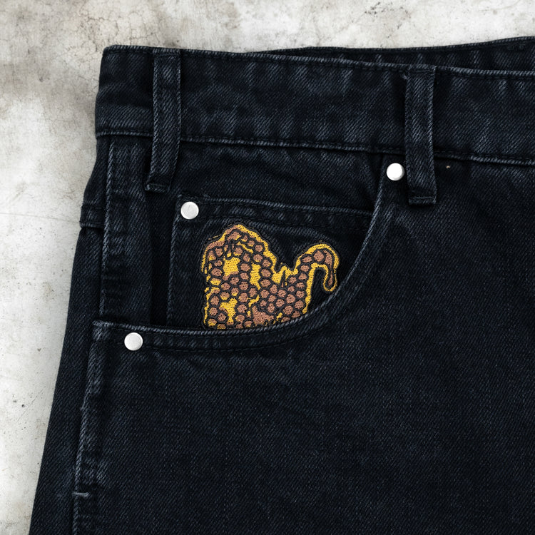8W BEE BAGGY JORTS BLACK