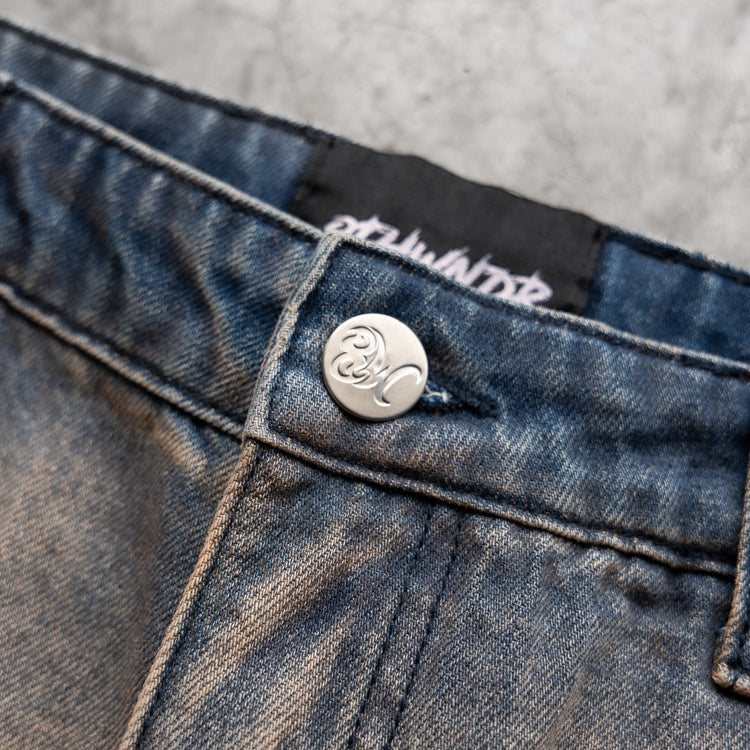 8W MUD WASH BAGGY JEANS