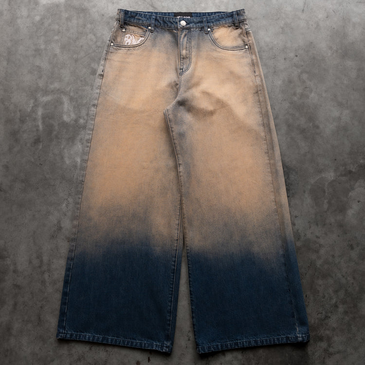 8W MUD WASH BAGGY JEANS