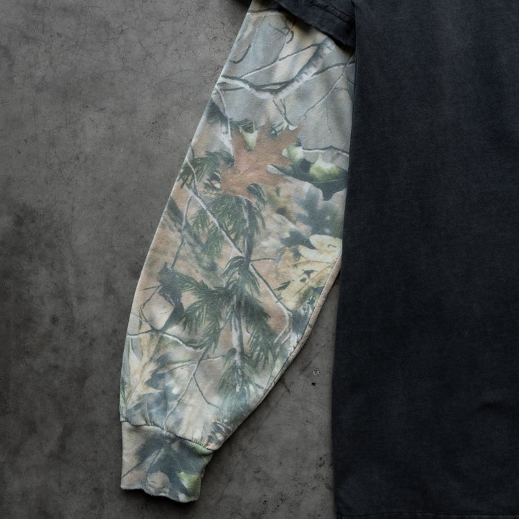 CROSS LOGO TWOFER LONGSLEEVE BLACK/CAMO