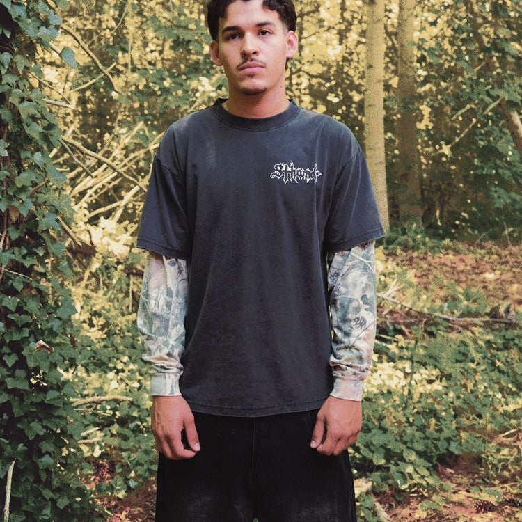 CROSS LOGO TWOFER LONGSLEEVE BLACK/CAMO