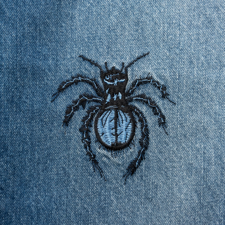 8W SPIDER BAGGY JEANS BLUE