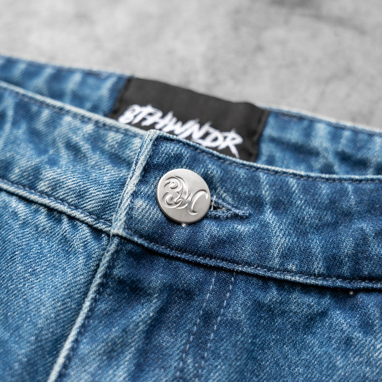 8W SPIDER BAGGY JEANS BLUE