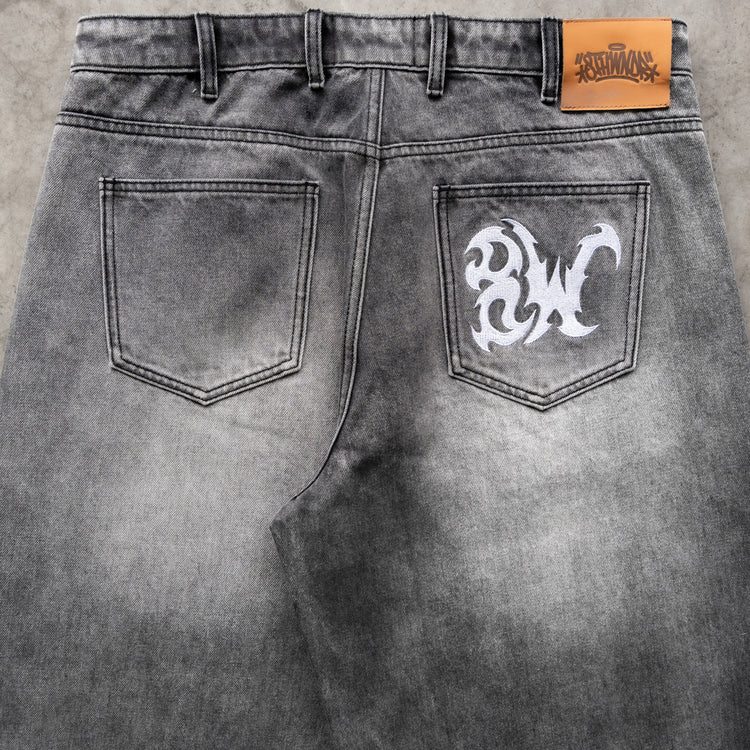 8W GREYSCALE BAGGY JEANS