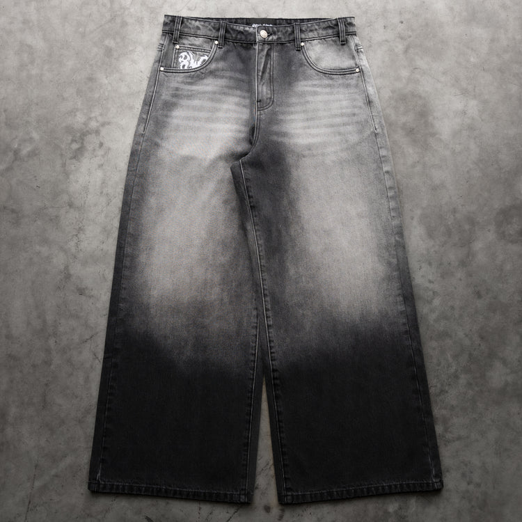 8W GREYSCALE BAGGY JEANS