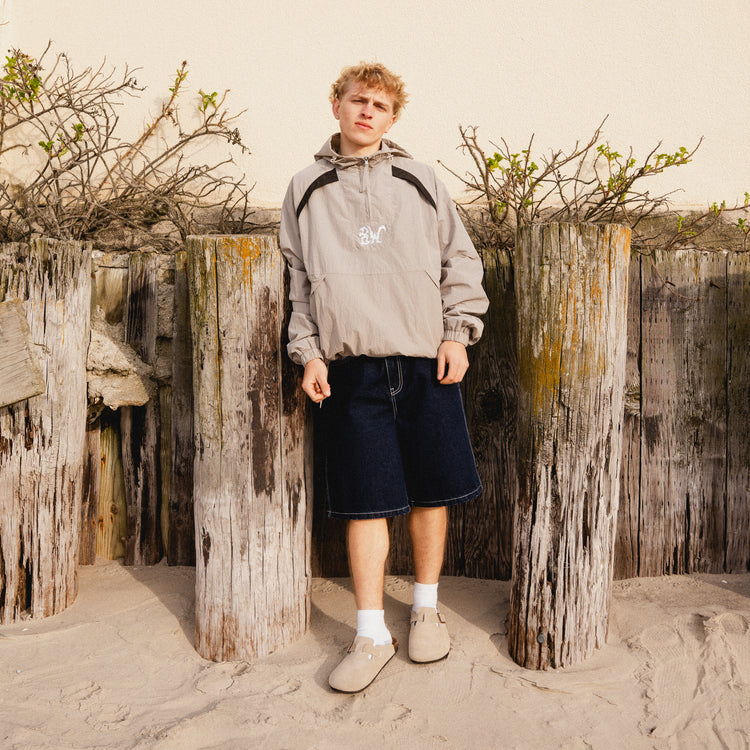 8W NYLON ANORAK GREY