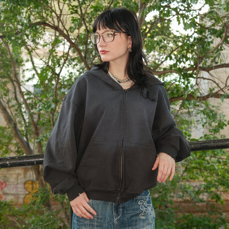 ATHLETICS ZIP UP POTASSIUM BLACK