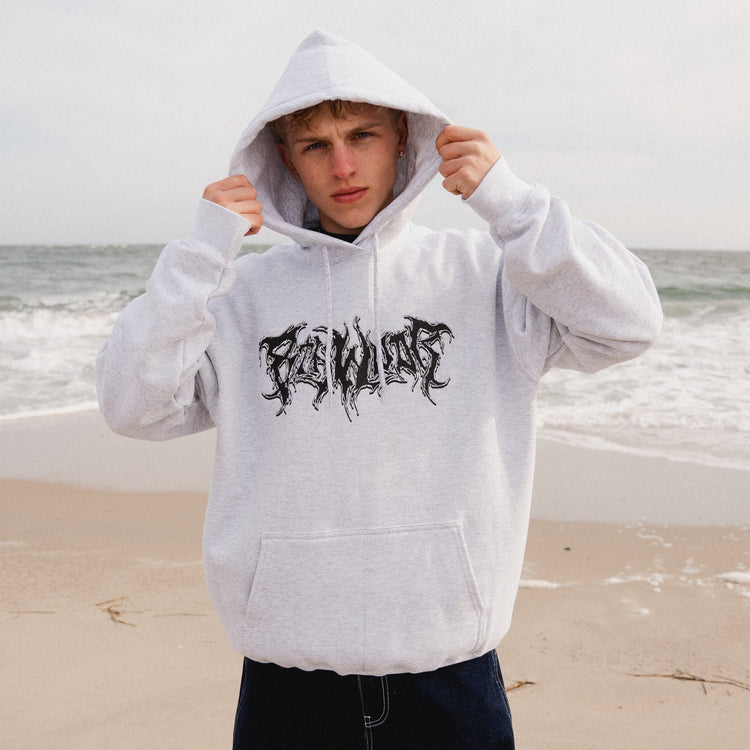 PLAGUE LOGO HOODIE ASH