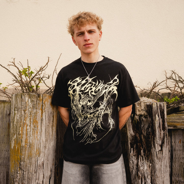 WINGED ANGEL TEE BLACK