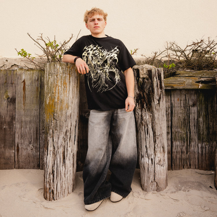 WINGED ANGEL TEE BLACK