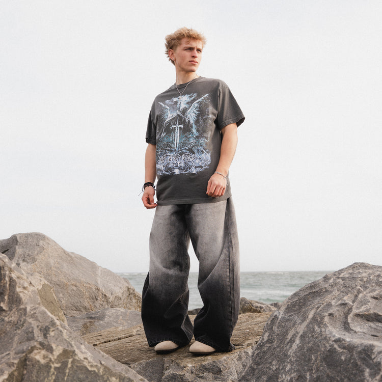 SWORD OF HEAVEN TEE VINTAGE BLACK