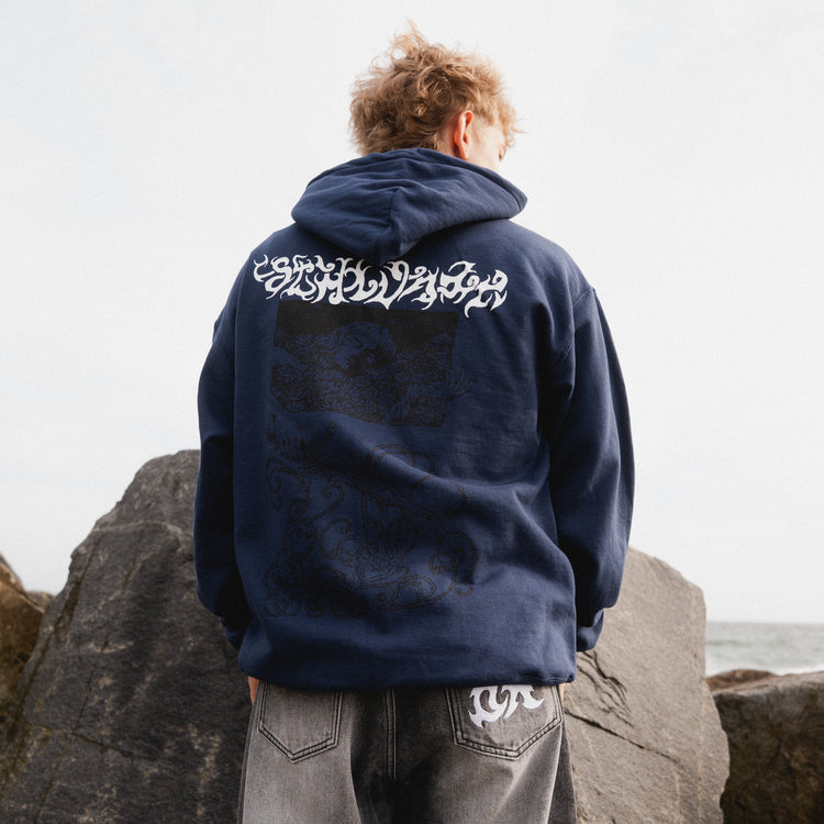 A GIRL IS A DAGGER ZIP UP NAVY