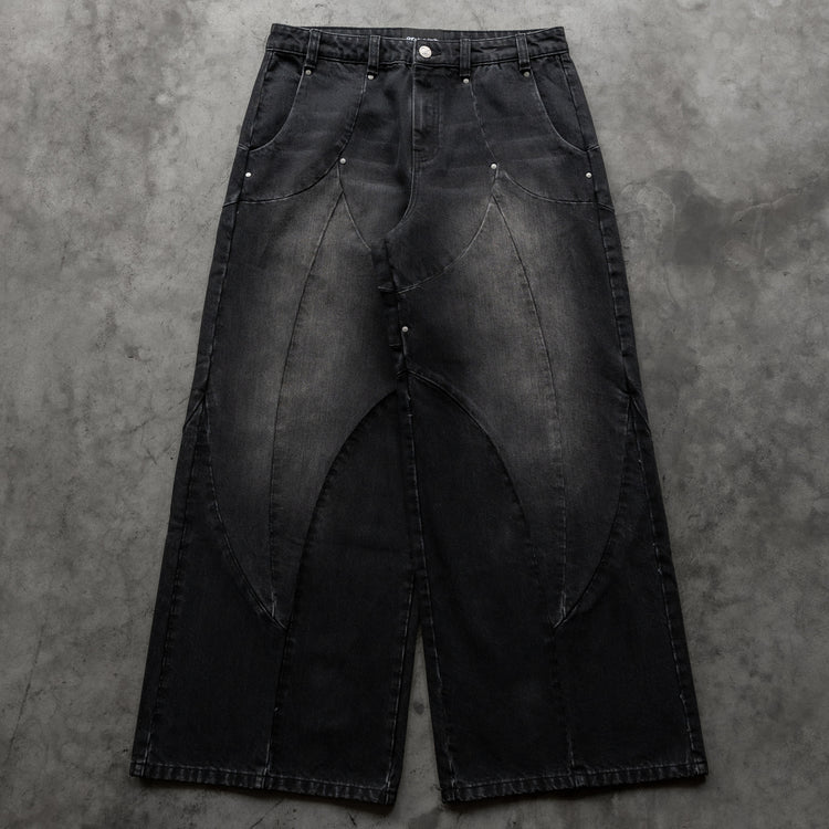 SHIELD BAGGY JEANS BLACK