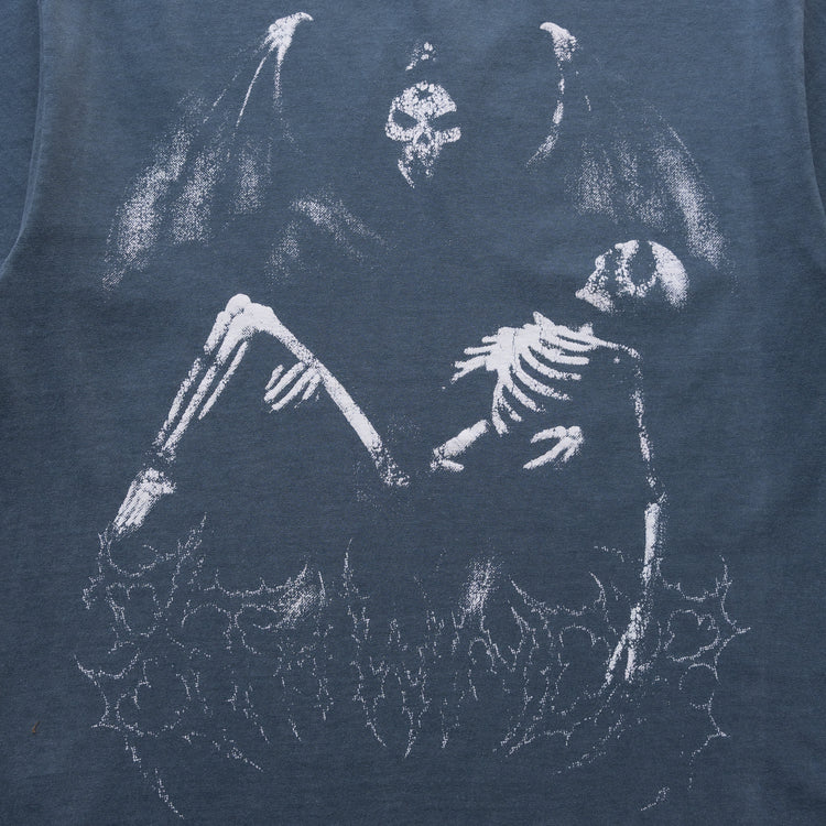 WINGED REAPER TEE VINTAGE BLUE