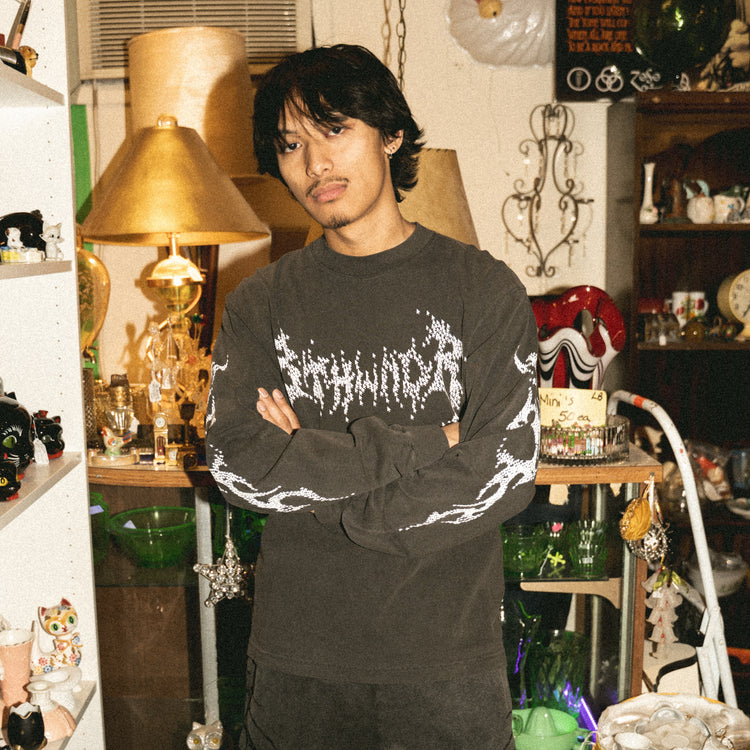 PEACE L/S TEE VINTAGE BLACK