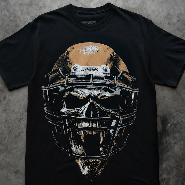 SKULL HELMET TEE BLACK