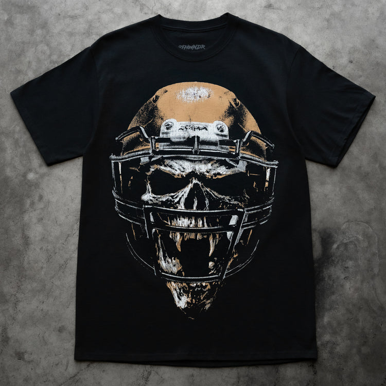 SKULL HELMET TEE BLACK