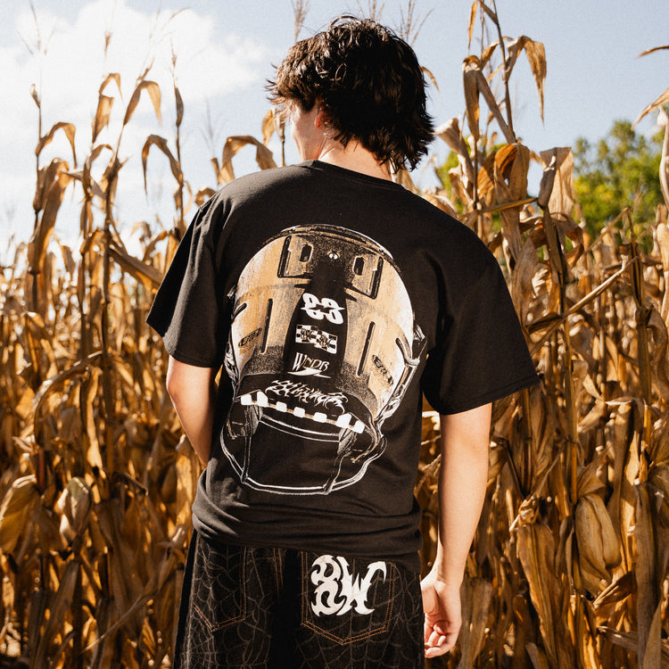 SKULL HELMET TEE BLACK