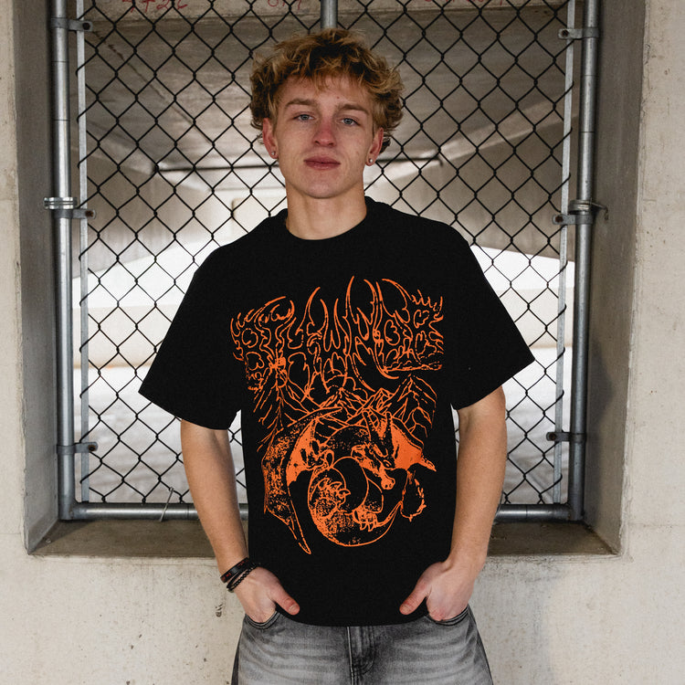 DARKNESS ABLAZE TEE BLACK