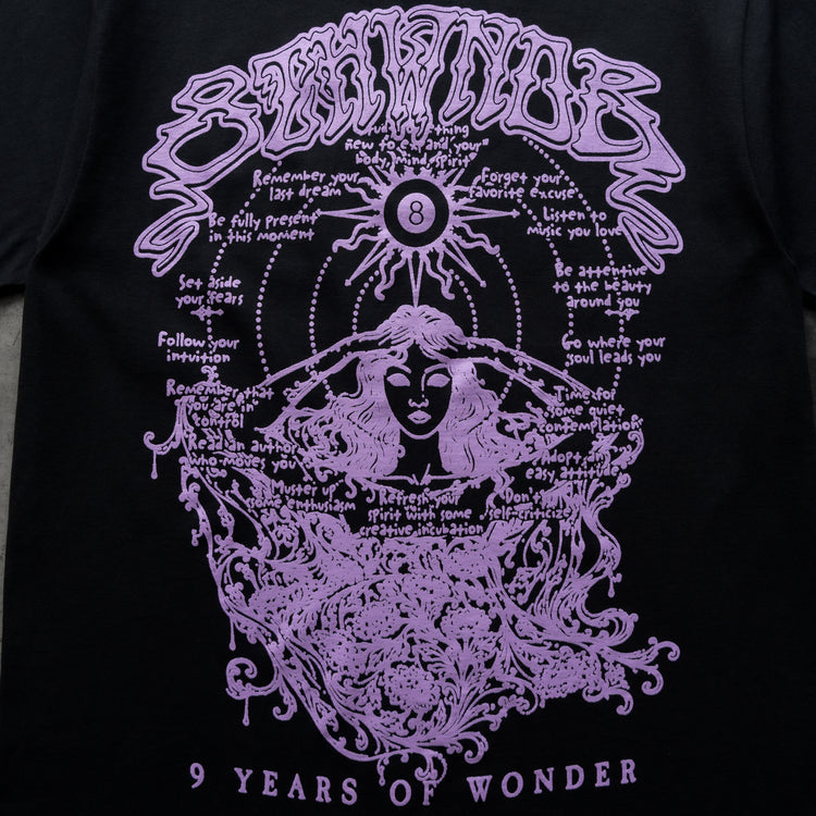 9 YEARS OF WONDER TEE BLACK
