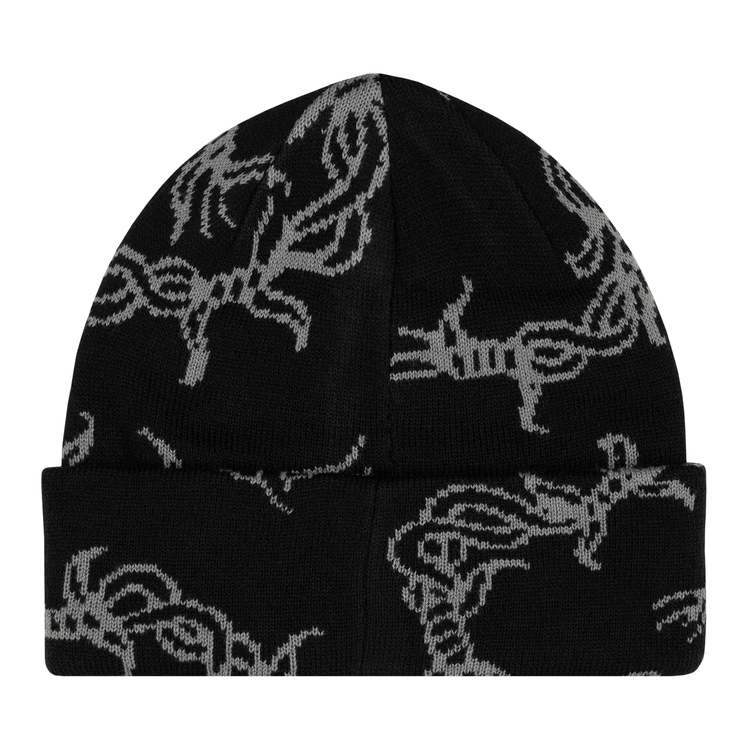 BARBED WIRE BEANIE BLACK