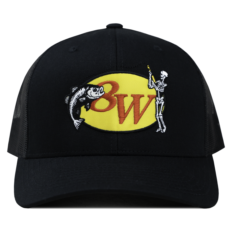8W BLACK FISHING TRUCKER HAT