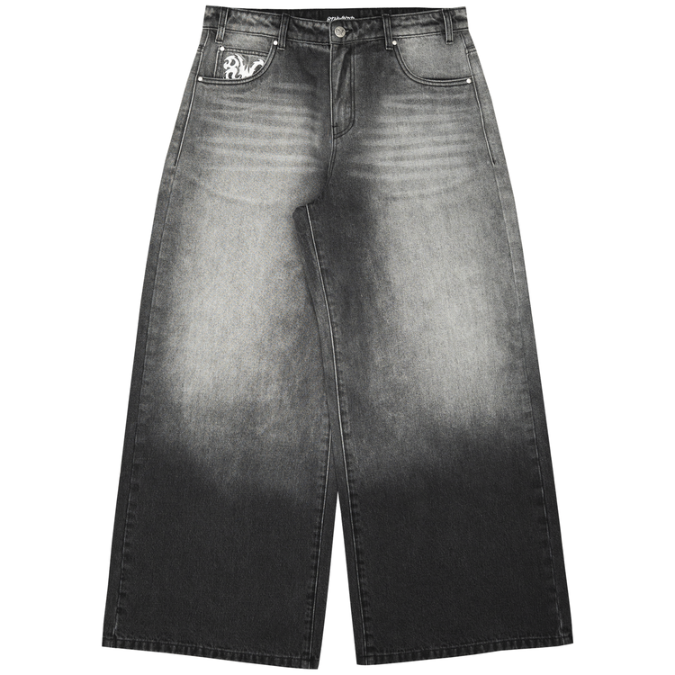 8W GREYSCALE BAGGY JEANS