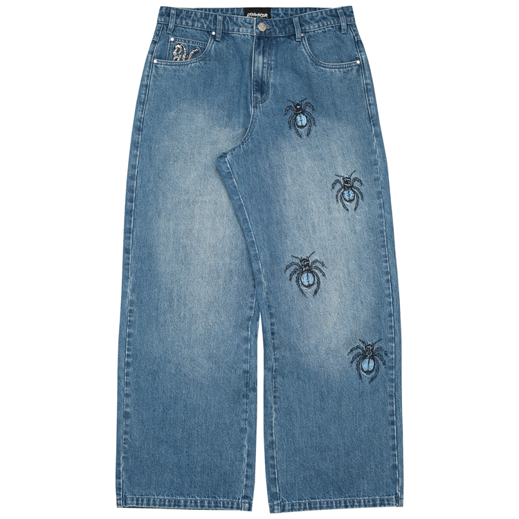 8W SPIDER BAGGY JEANS BLUE