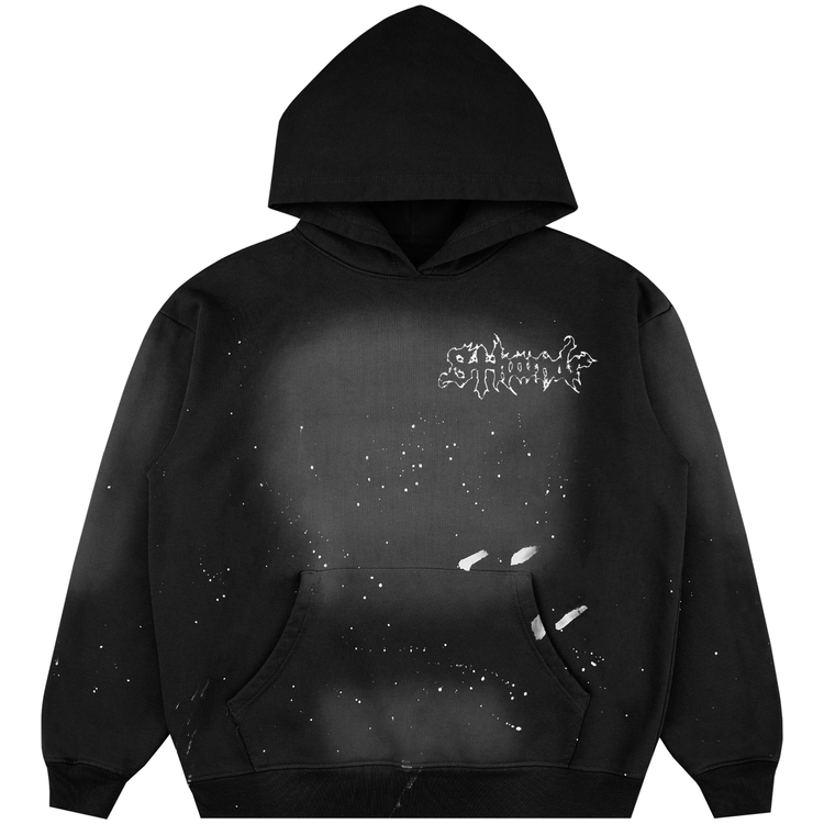 CROSS LOGO HOODIE BLACK PAINT