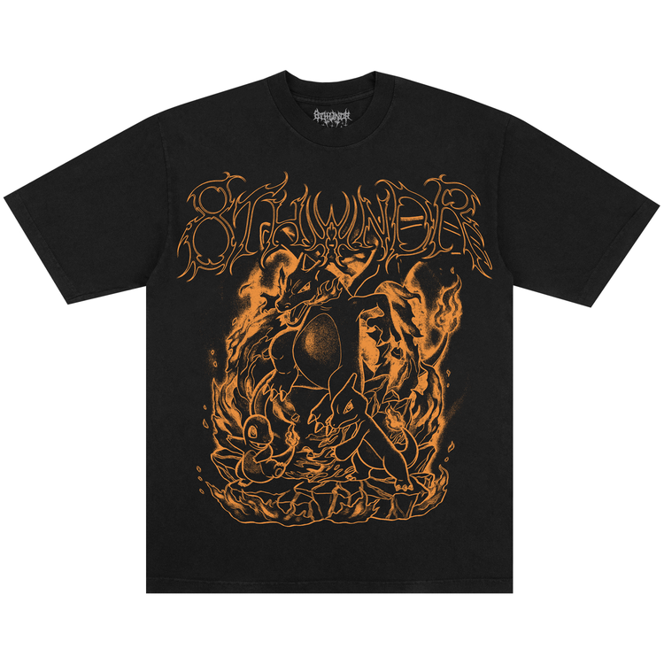 FLAMES TEE BLACK