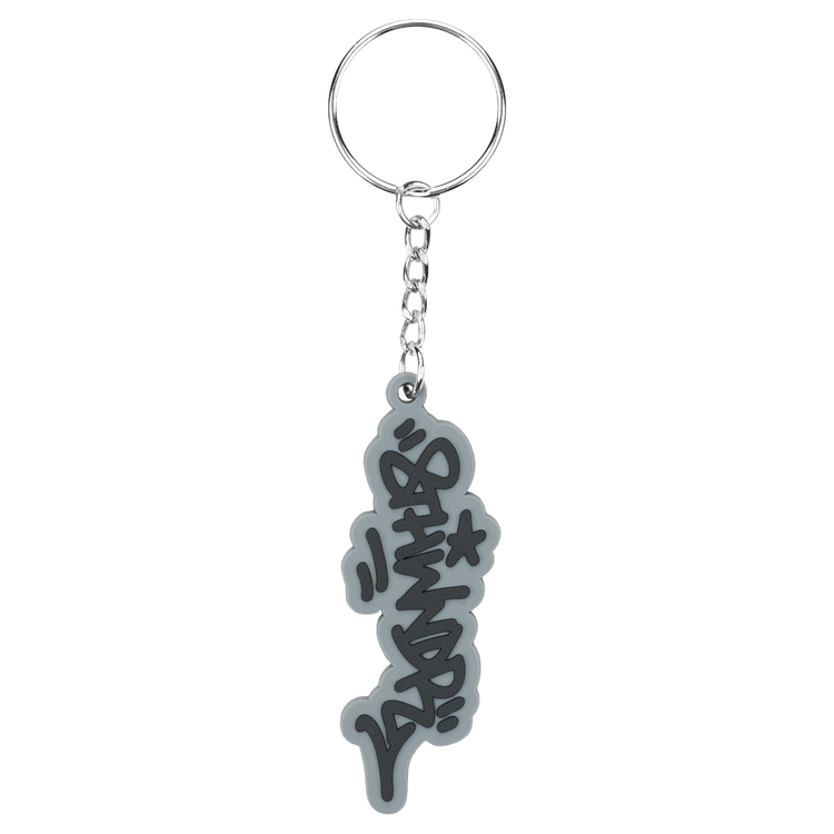 GRAFFITI KEYCHAIN GREY/BLACK