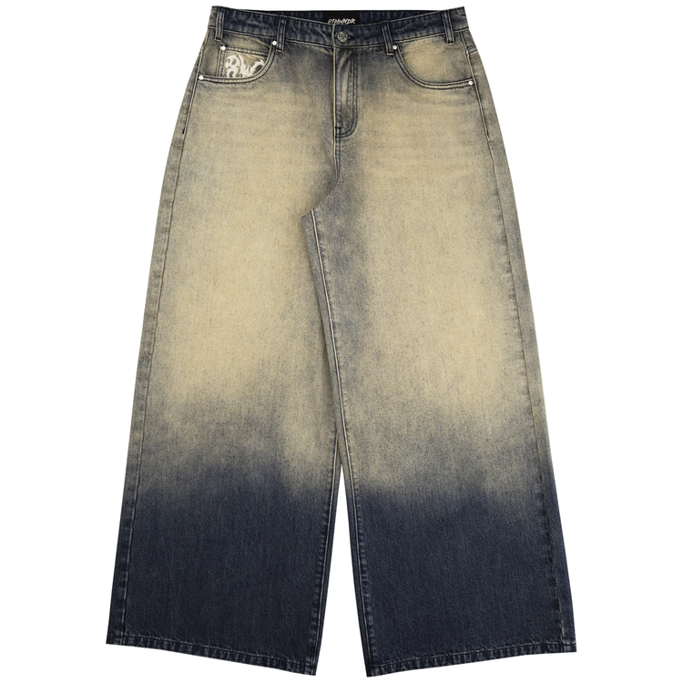 8W MUD WASH BAGGY JEANS