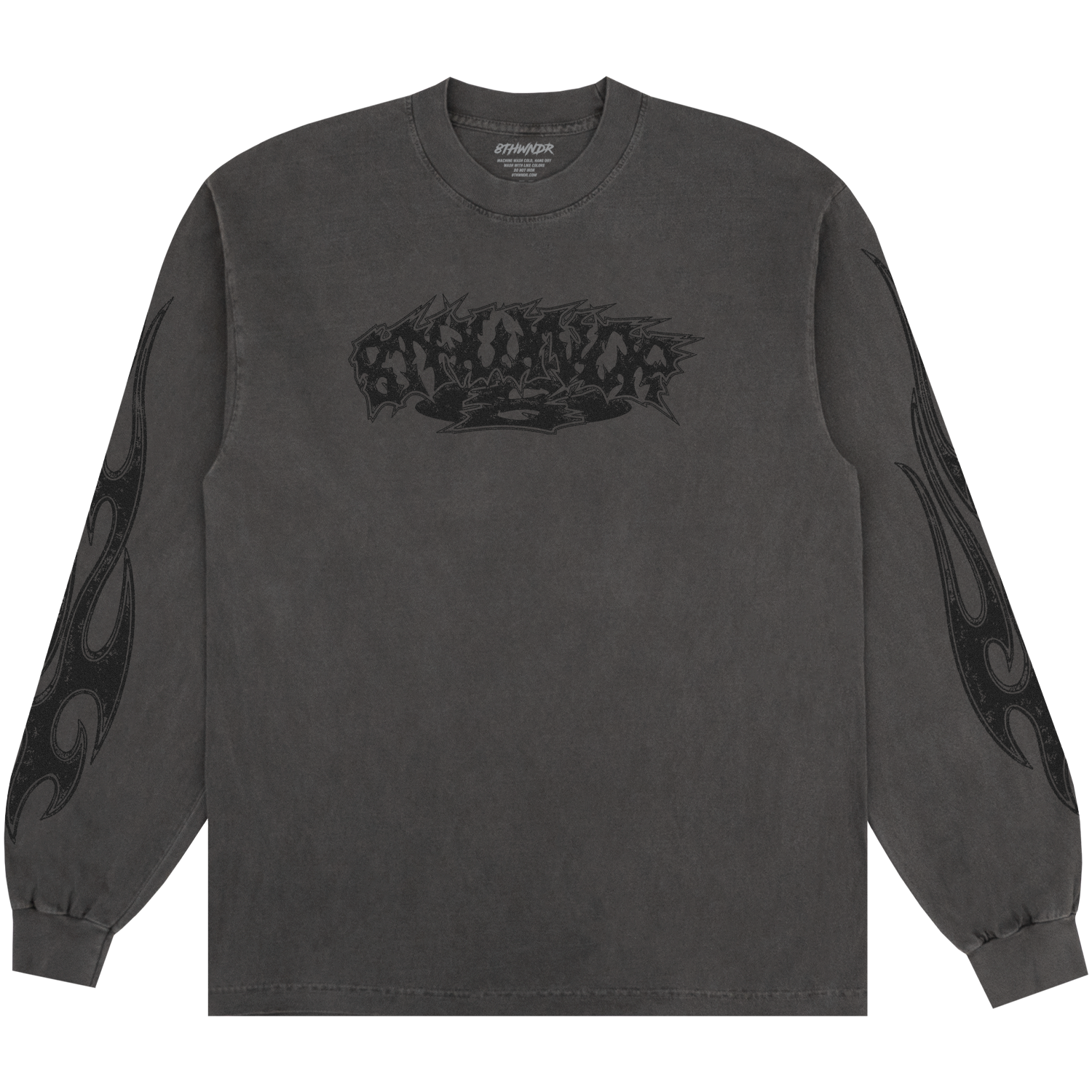 TOURLONGSLEEVEWASHEDBLACKFRONT TOURLONGSLEEVEWASHEDBLACKFRONT