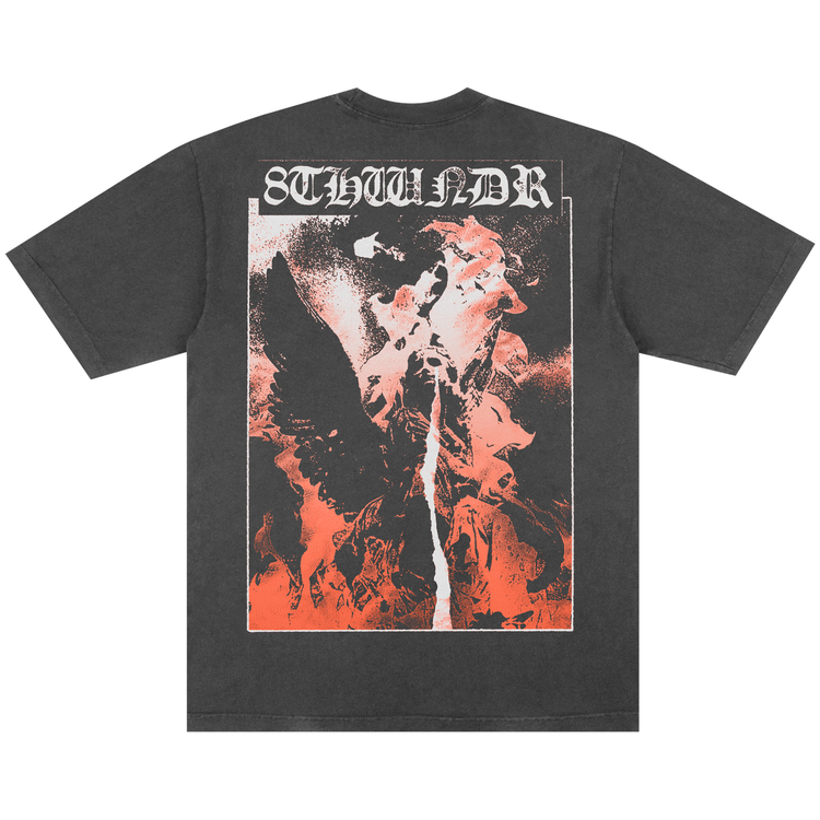WEEPING ANGEL TEE VINTAGE BLACK — white background back