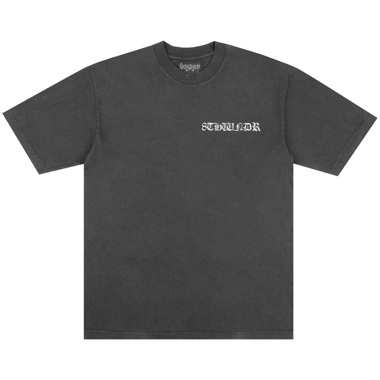 WEEPING ANGEL TEE VINTAGE BLACK — white background front