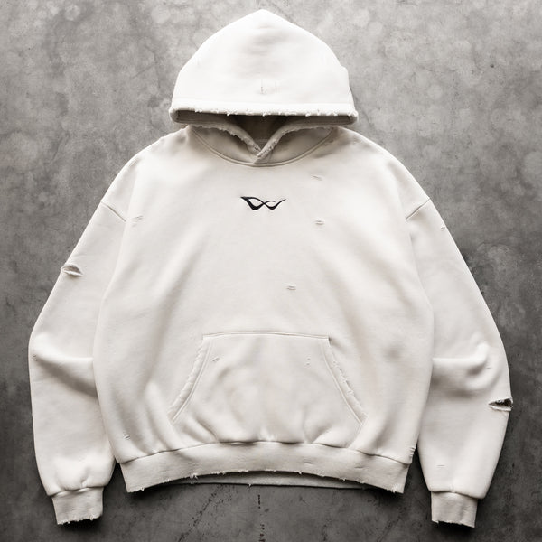 8W ATHLETICS DISTRESSED HOODIE ASH - Second Image