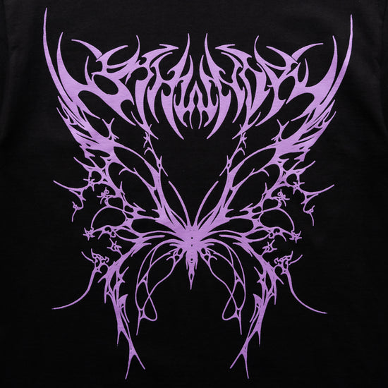 TRIBAL BUTTERFLY TEE BLACK