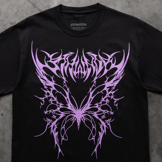 TRIBAL BUTTERFLY TEE BLACK