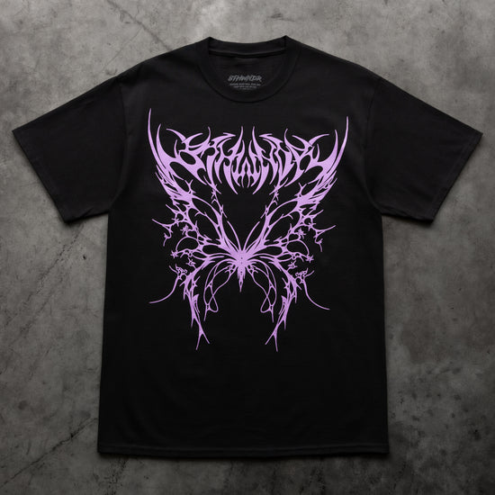 TRIBAL BUTTERFLY TEE BLACK