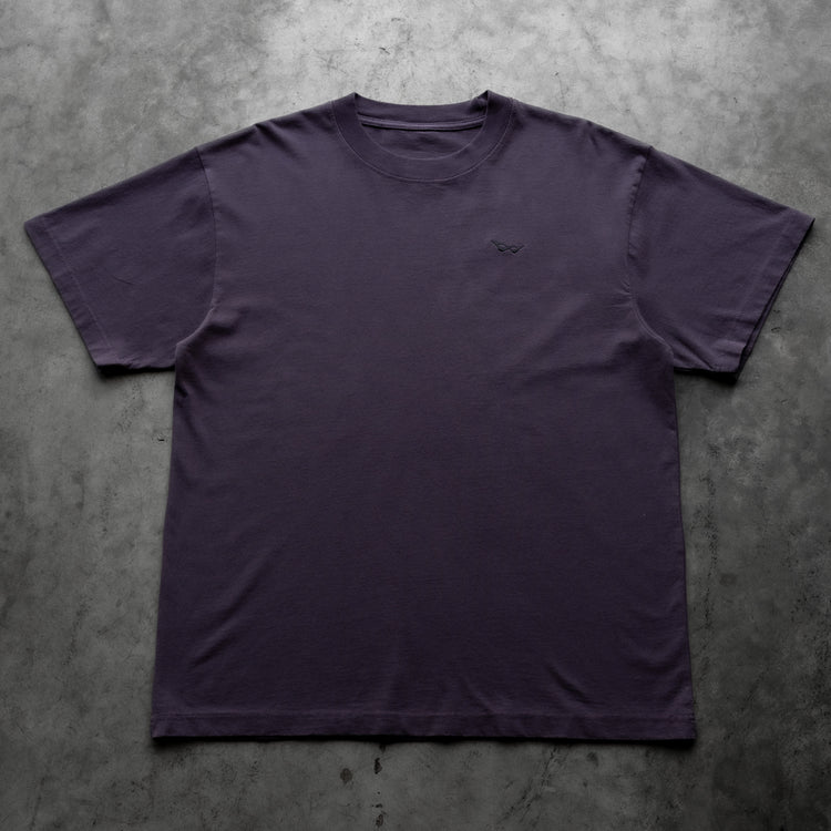 BASIC EMBROIDERED TEE PURPLE